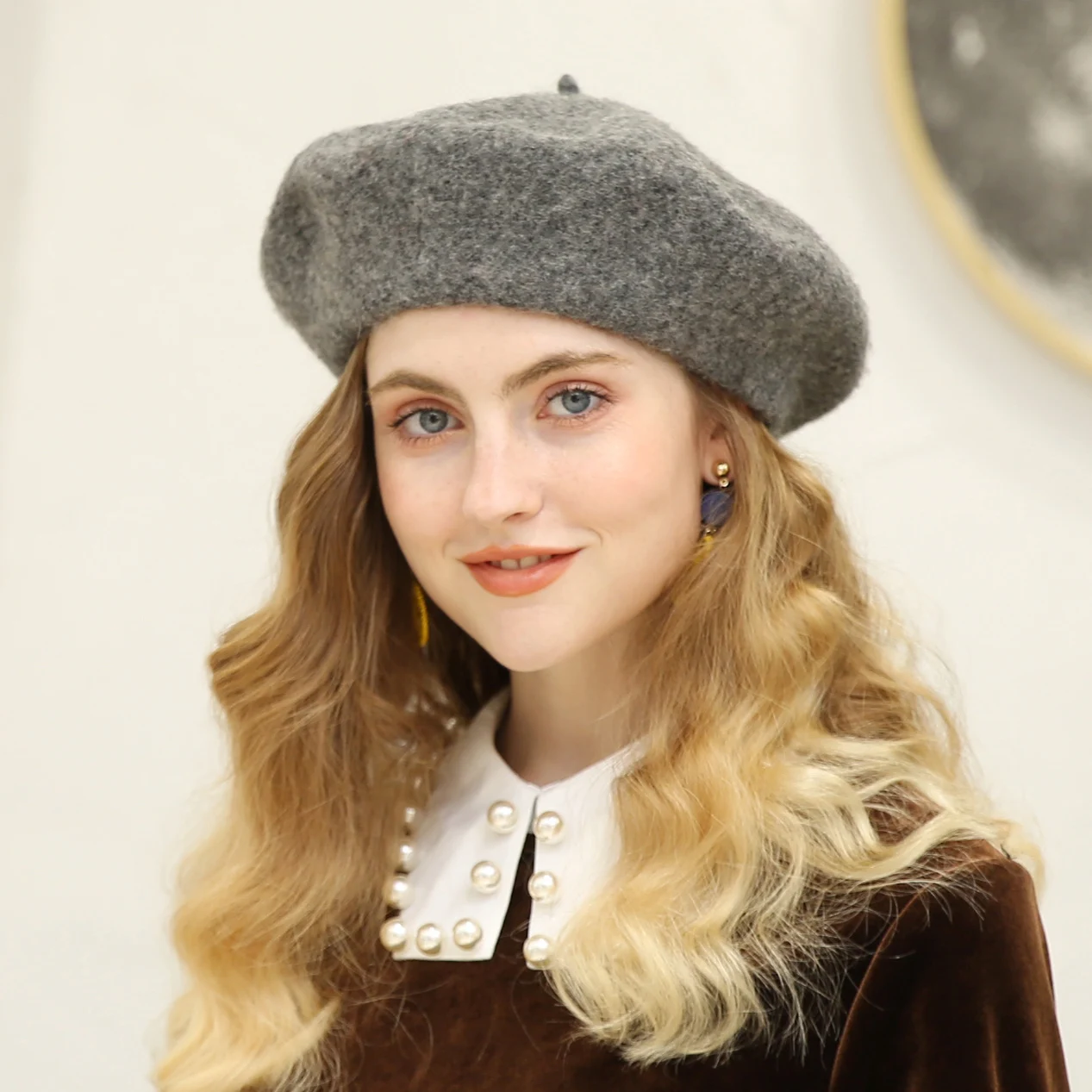 Wool Thick Beret Hats Women Winter Artist French Beret Girls Solid Color  Autumn Winter Women Flat Cap Hat Felt Berets