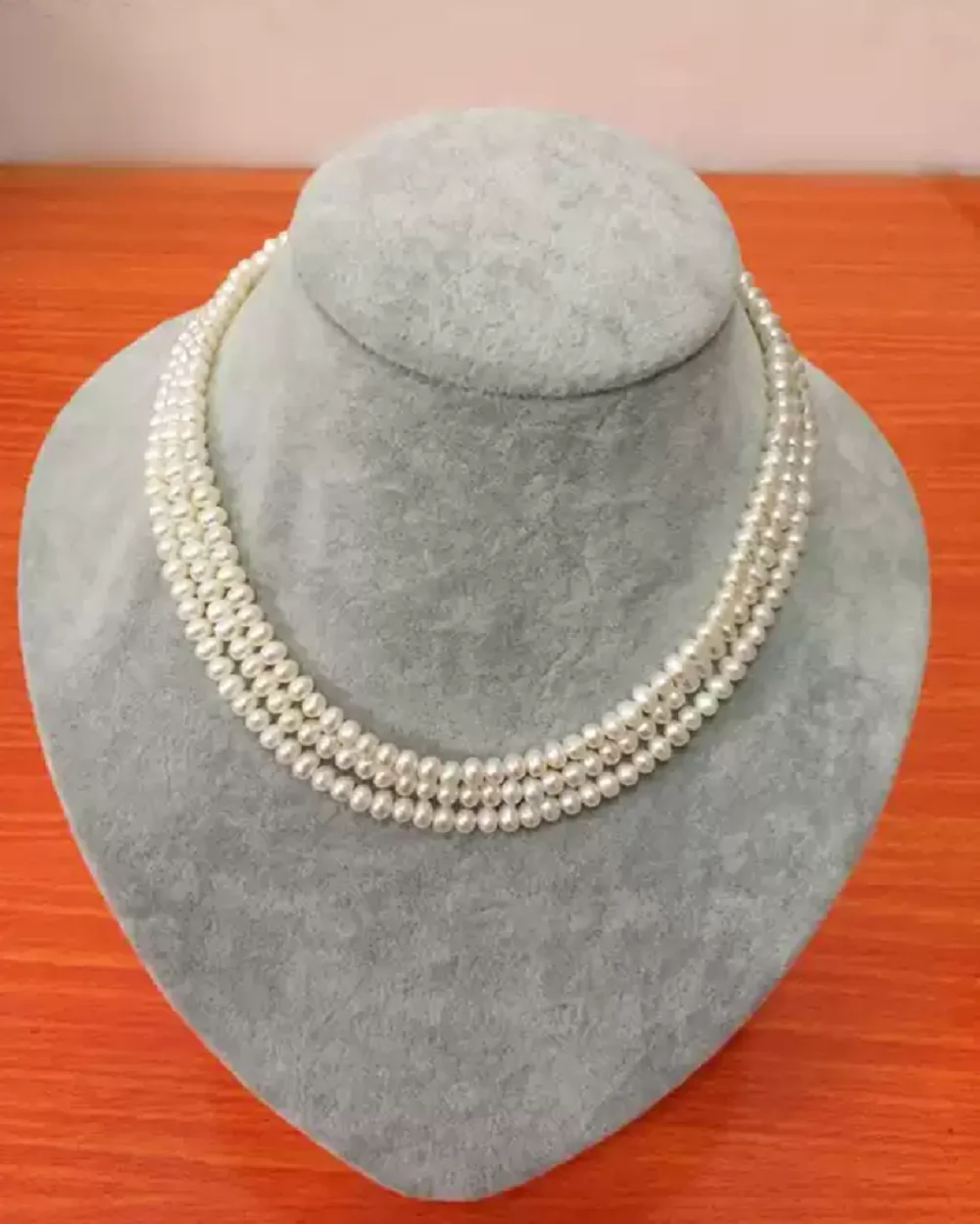 

Натуральный жемчуг AAA4-5 мм, трехслойное многослойное ожерелье с жемчугом Южного моря 41+43+45 см+трехслойный браслет 18 см/925s