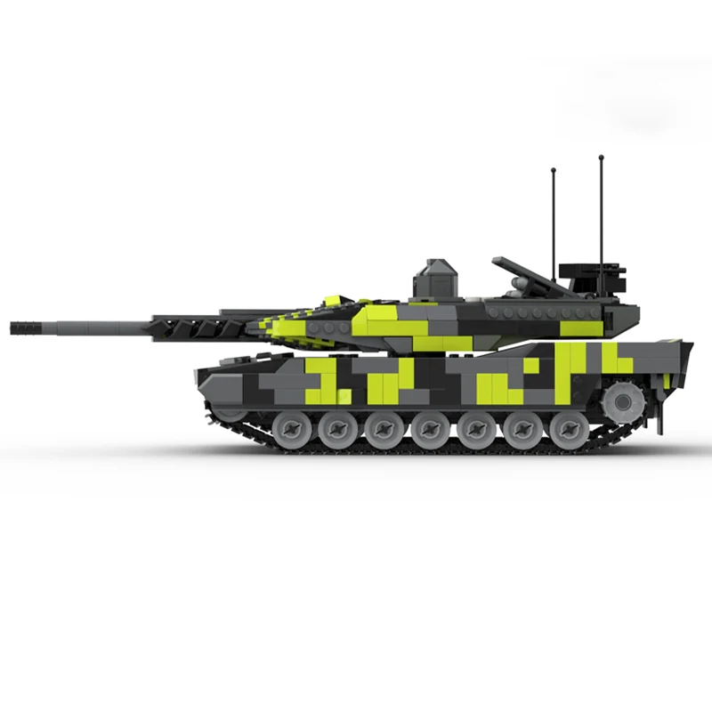 MOC Building Blocks German Main Battle Tank Panzer KF51 Military Tracks Vehicle Creative Bricks Model Sets Kid\'s Puzzle Gifts