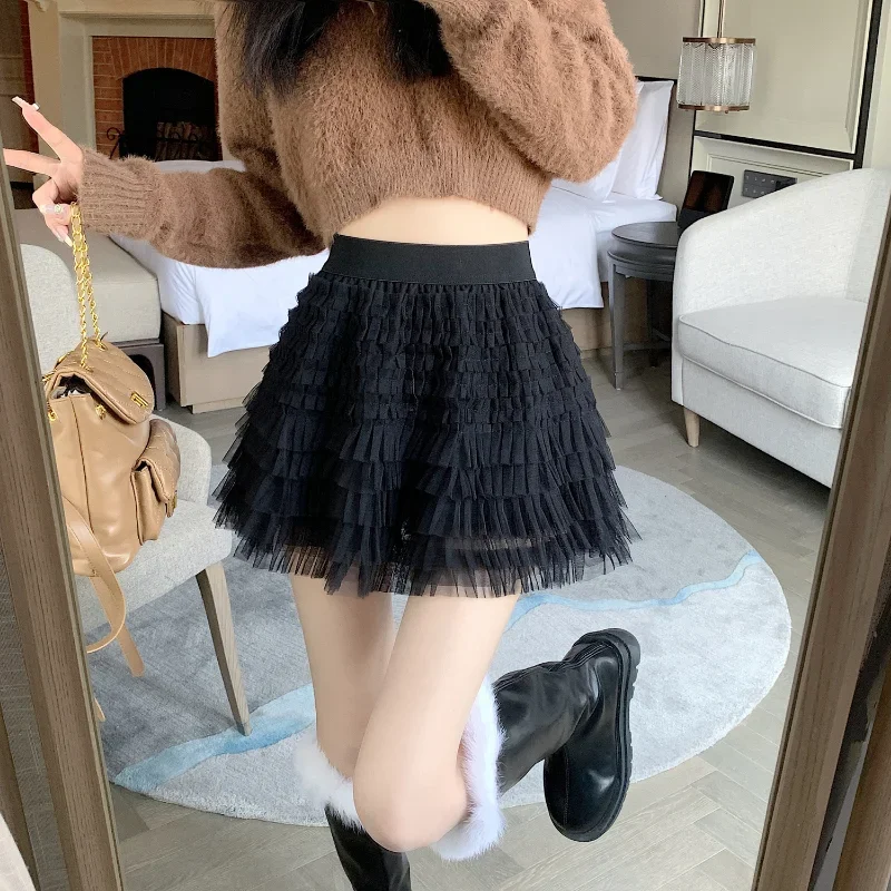 Clothing Mesh Pink Tulle Womens Skirt High Waist Skirts for Women Mini Short Harajuku Stylish Modest Trend Premium Quality Cheap