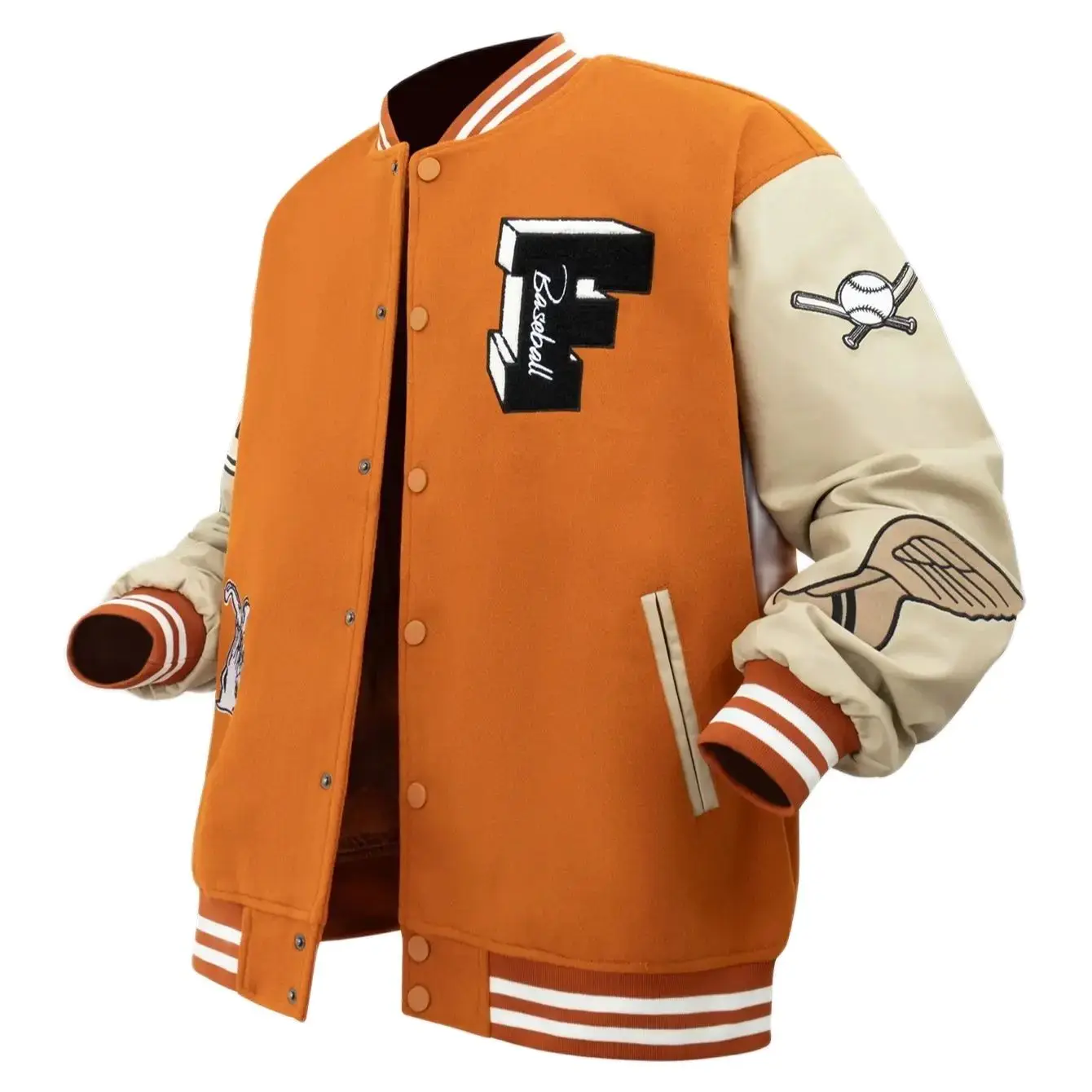 Herren Vintage Leder Patchwork Jacke Stickerei Motorrad Mäntel Varsity Baseball Bomber Jacken Herbst