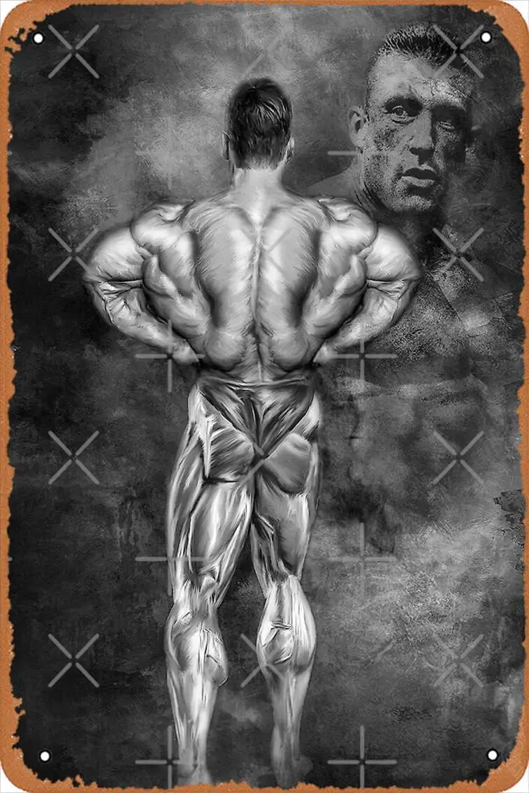 Dorian Yates Art Mr Olympia Bodybuilding Poster Metal Tin Sign Vintage 8x12 Inch