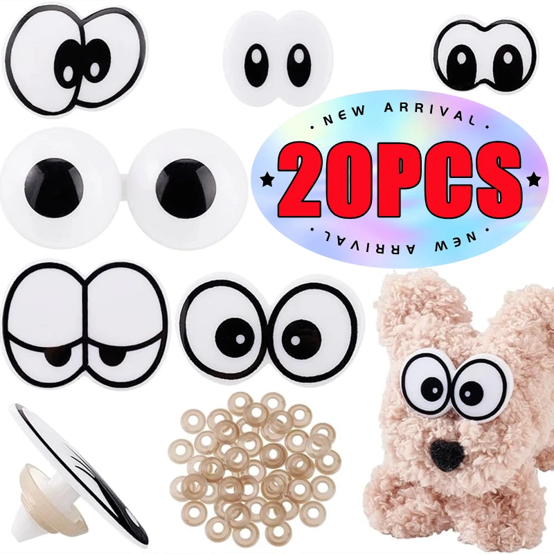 

10/20 шт. пластиковые защитные глаза, игрушки для животных, куклы, защитные глаза с шайбами для чучел животных, амигурумис, вязаные крючком медведи, изготовление кукол