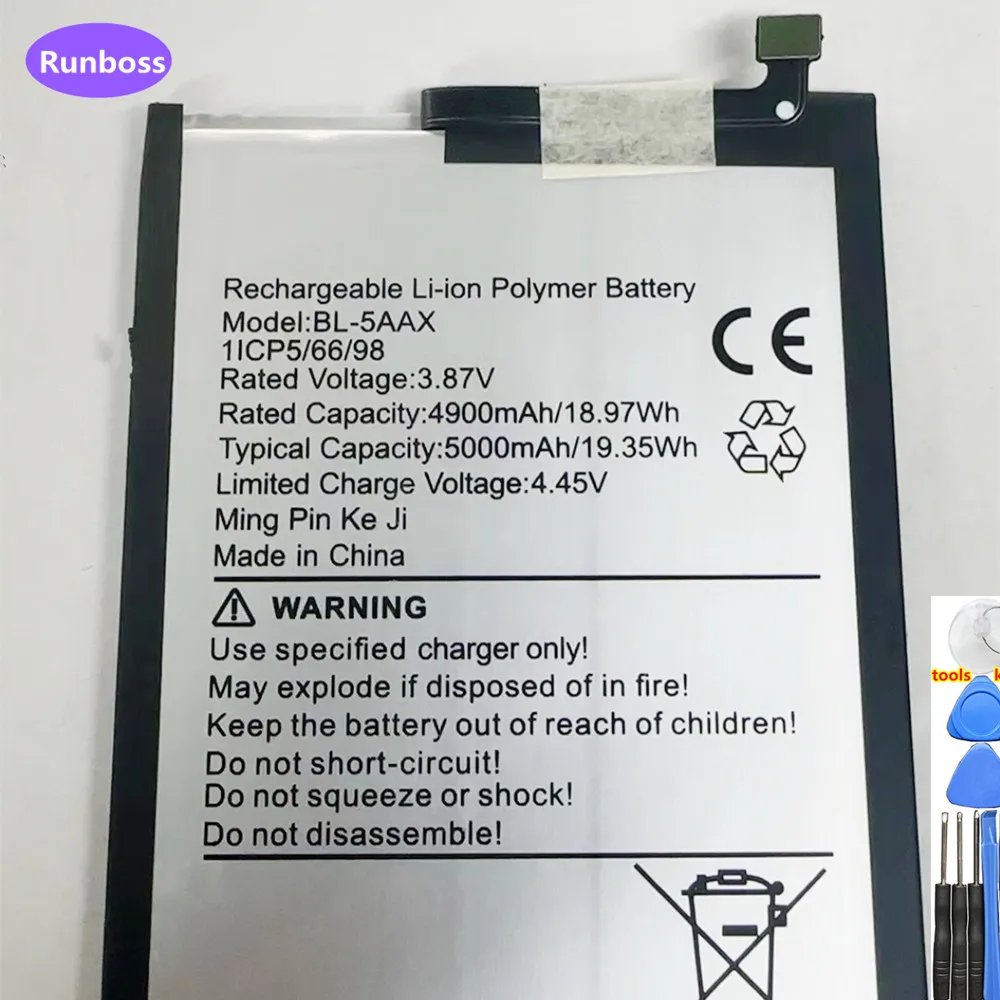 

3,87 V 5000mAh Высококачественная запасная батарея для Tecno BL-5AAX мобильный телефон Batteria