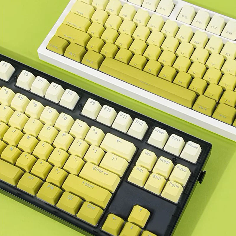 

Клавиатура с градиентным лаймом Keycap Dip Dye Doubleshots PBT Lemon для клавиатуры 87 tkl 104 bm60 xd68 CSTC75 BM87 BM65 CSTC75 VN96