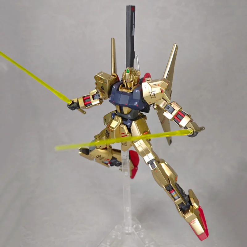 Hg 1/144 Msn-00100 Hyaku Shiki Champagne Ouro Montagem Modelos Kits Anime Figura de Ação Robô Modelo de Plástico Brinquedos Decoração Presentes