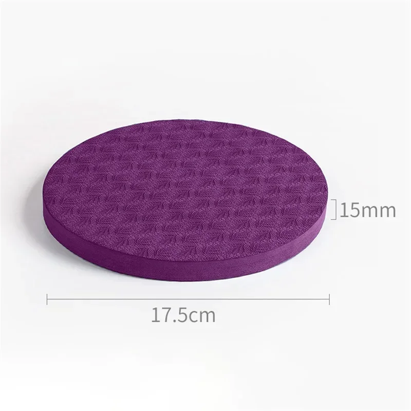 2PCS/Set Portable Small Round Knee Pad Yoga Mats Flat Support Pad Elbow Knee Wrist Protection Non-slip Yoga Sport Fitness Mat