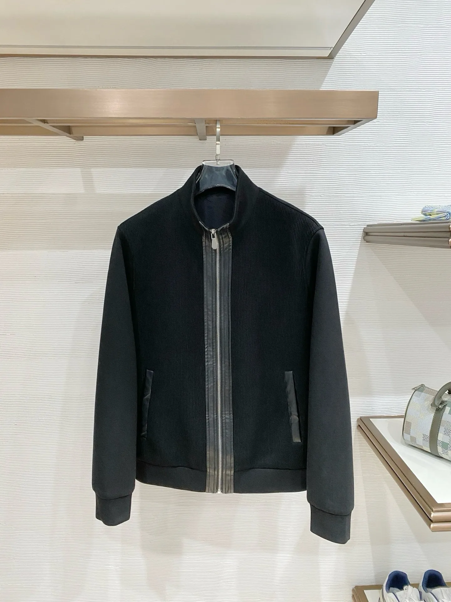 BC old money style early autumn business stand-up collar top jacket men's casual versatile jacket