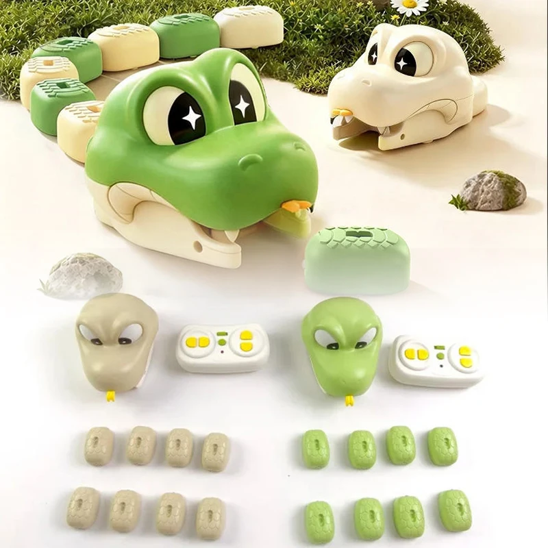 Remote Control Magnetic Greedy Snake Toys Interactive Game Dual Player Battle Greedy Bean Eating Snake Educational Toy Xmas Gift