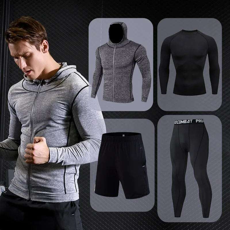 Inverno de alta qualidade nova roupa interior térmica dos homens define compressão esportes terno suor secagem rápida thermo roupa interior roupas masculinas