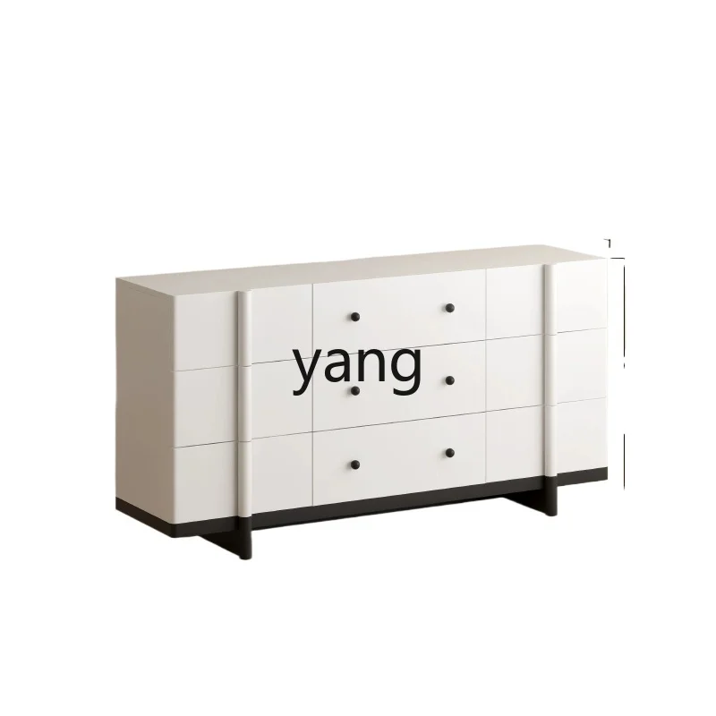 

Yjq minimalist light luxury all solid wood living room side cabinet bedroom bedside storage dressing integrated locker