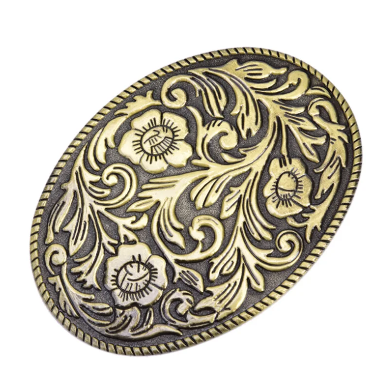 New Fashion Western Vintage Flower Men's Belt Buckles Cowboy Native