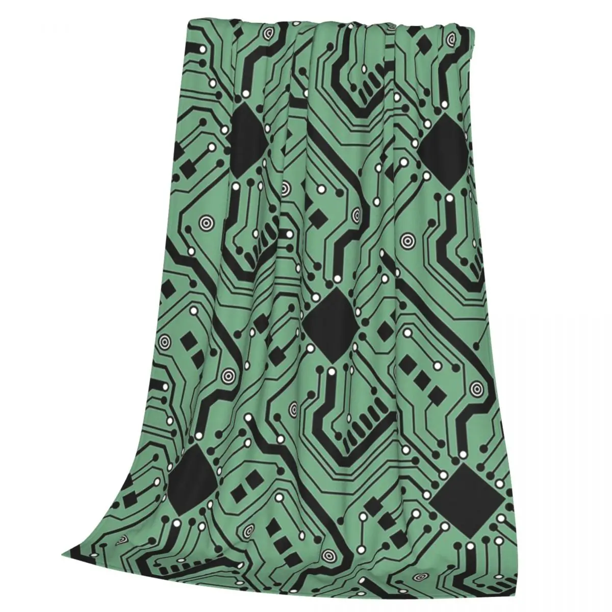 Printed Circuit Board - Color Blankets Soft Warm Flannel Throw Blanket Plush for Bed Living room Picnic Travel Home Sofa