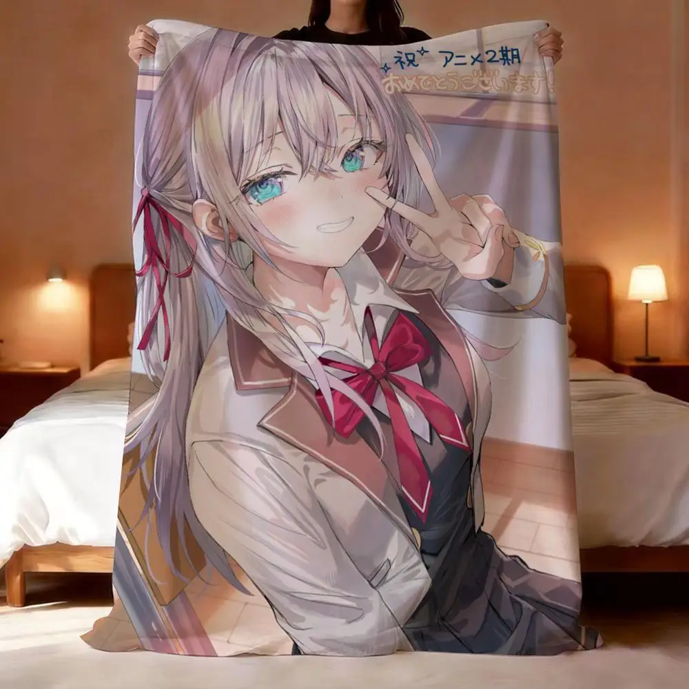 Anime Alya Sometimes Hides Her Feelings in Russian Throw Short Plush Throw Blanket Soft Skin-Friendly Multi-Scene Home Office