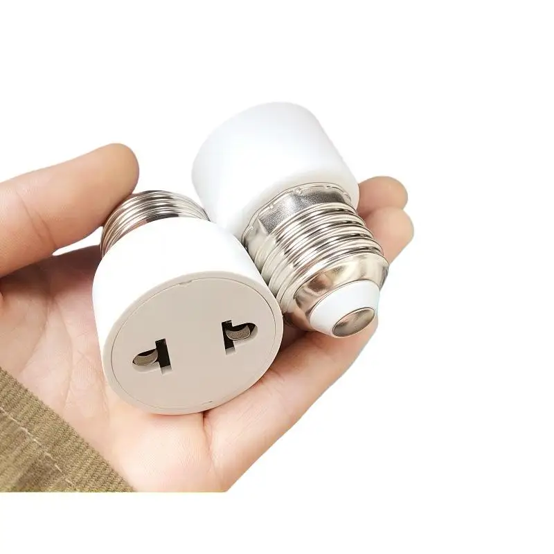1Pcs Lamp Socket US/EU Without Light Practical White E27 Plug Bulb Holder Light Fixture Bulb Base Adapter DIY Accessories