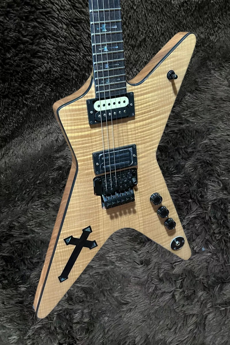 Heet verkoop goede kwaliteit Dean Dimebag Darrell elektrische gitaar Flame maple top Hot Sale gratis verzending