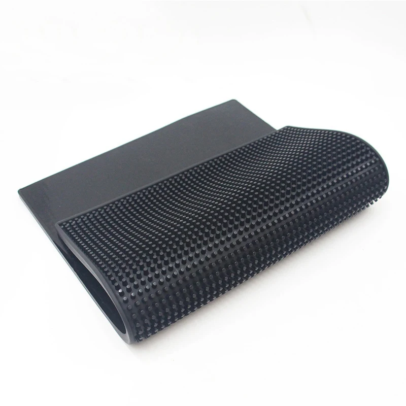 Rubber Bar Mat Durable Anti-slip PVC Home Cup Mat Cafe Bar Black Rectangle Mat Waterproof Heat Resistant Thickened Drain Mat