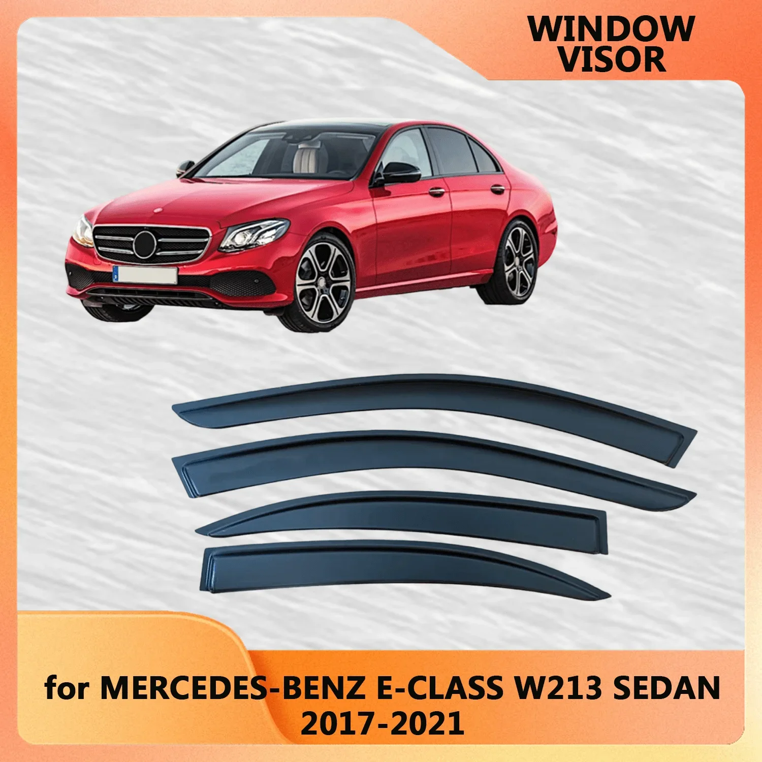 

Оконный козырек для MERCEDES-BENZ E-CLASS W213 SEDAN 2017 2018 2019 2020 2021, ветрозащитные дефлекторы, защита от дождя, дверной козырек, вентиляционные шторы