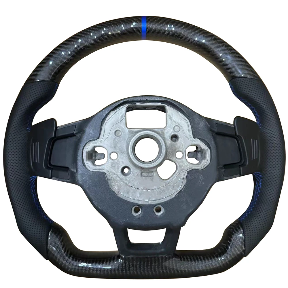 For VW Golf MK 6 7 7.5 GTI GTD GTE R Polo Customm carbon fiber RLine sports steering wheel half leatherAlcantara Multi-color