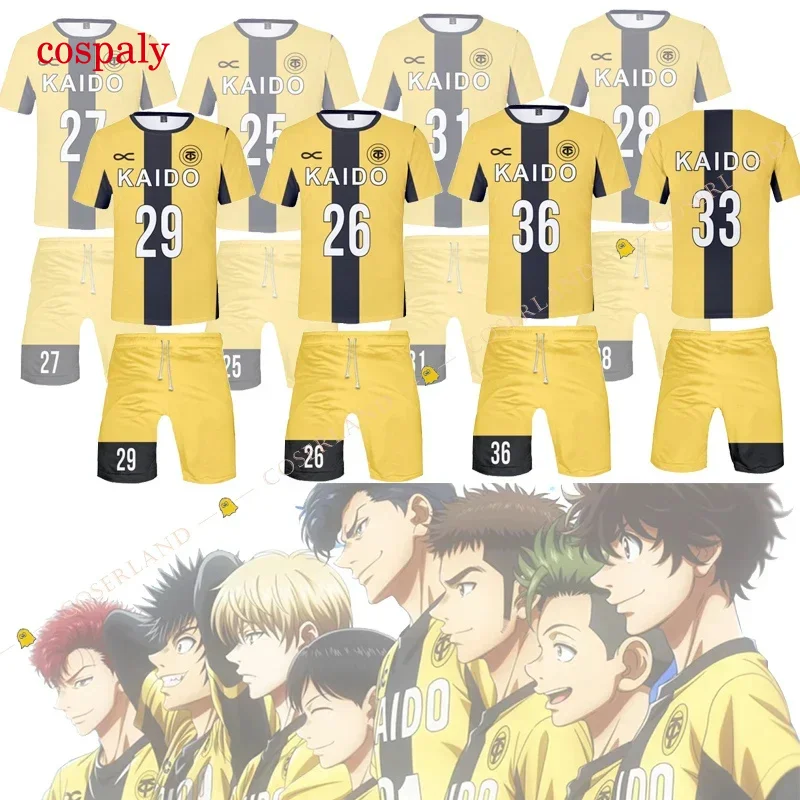 A Anime Ao Ashi Cosplay Costume Football Jersey Sportswear Ashito Aoi Eisaku Keiji Uniform Yuma Kanpei Motoki Jun Marches Asari 