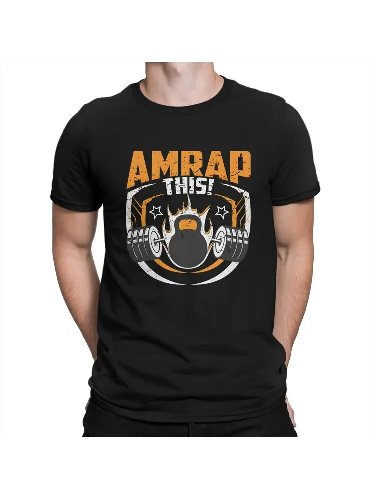 AMRAP Ten T-Shirty dla Mężczyzn Crossfit Casual 100% Bawełna Koszulka Okrągły Kołnierzyk Krótki Rękaw Koszulki Prezent Urodzinowy Topy — zdjęcie 2