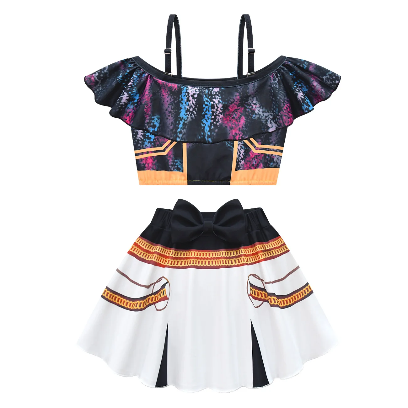 بدلة سباحة مينيسو اللطيفة للفتيات الساحرة للصيادين - بدلة استحمام جديدة عالية التمدد مكونة من قطعتين بحزام سباغيتي #4