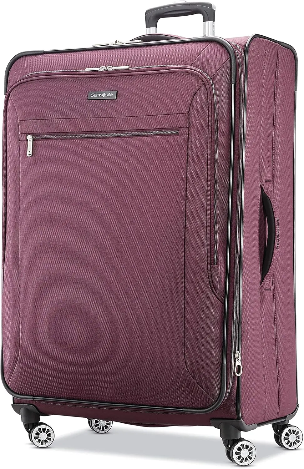 Samsonite Ascella X Softside Expandable Luggage with Spinners, Plum, Checked-Large 29-Inch