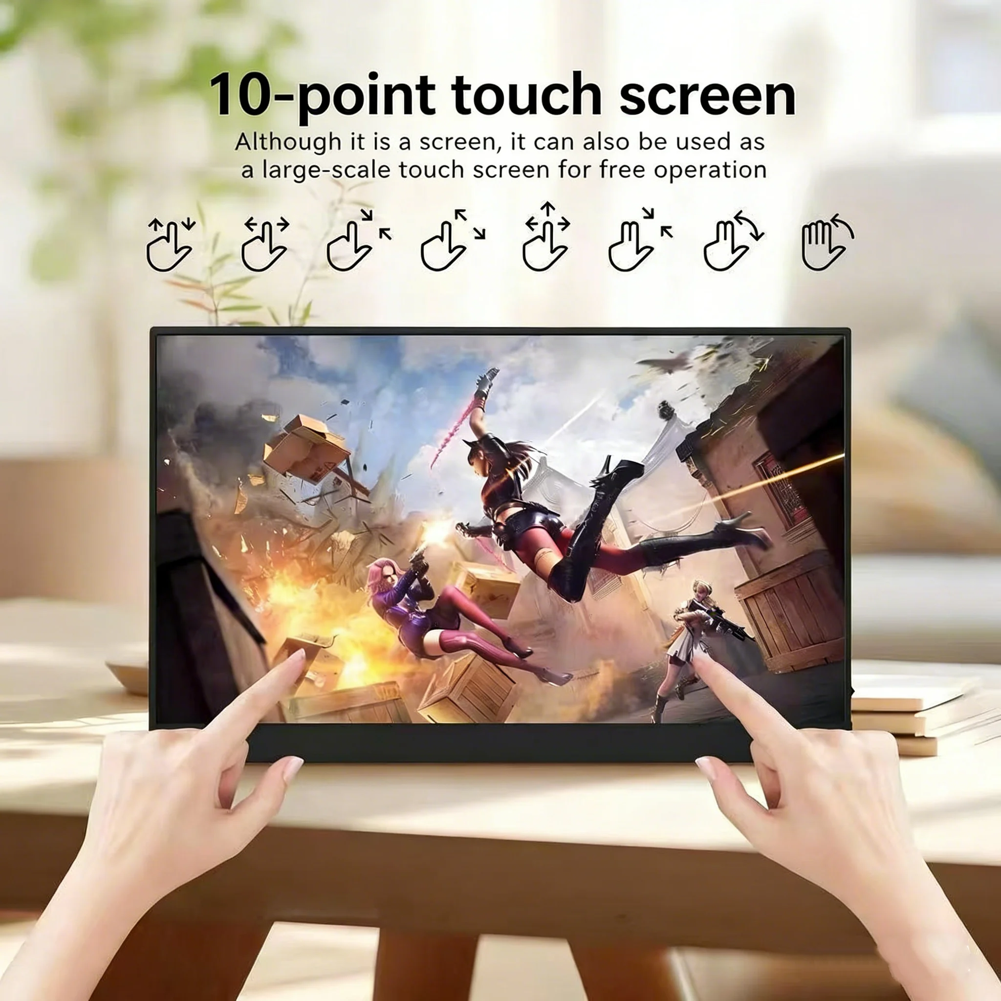 13.3-inch Touchscreen Portable Monitor with Optional 100% SRGB, 10-Point Touch, 1920x1200 IPS Laptop Screen Extender, 16:10 Aspe
