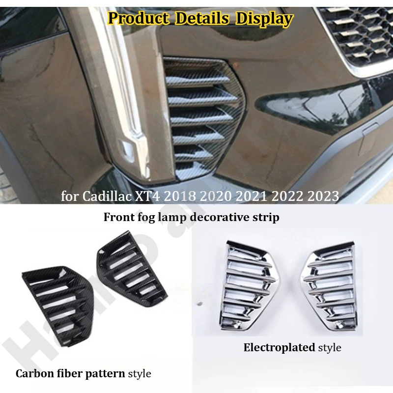 

for Cadillac XT4 2018-2023 Front and rear fog lamp decorative frame/body decorative lampshade light strip/modified accessories