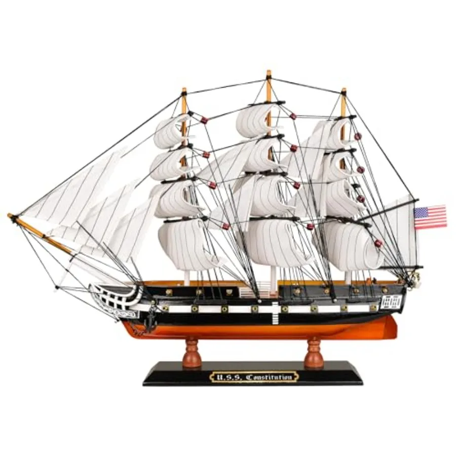 SAILINGSTORY Wooden Model Ship USS Constitution 1/155 Scale Replica Ship Model Sailboat Decor