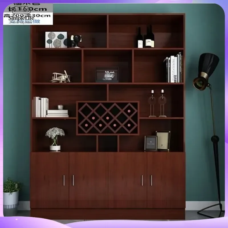 Modern Simple Wall Mounted Wine Cabinet Side Cabinet for Living Room Porch Partition Decorative Locker Household Cupboard