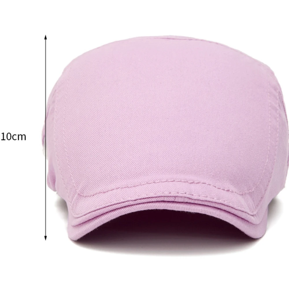 HT5145 Baskenmützen für Männer und Frauen, Retro-Künstler-Malermütze, Neue Einfarbige Unisex Ivy Flachmütze, Verstellbare Baskenmütze für Damen und Herren – Detail 3
