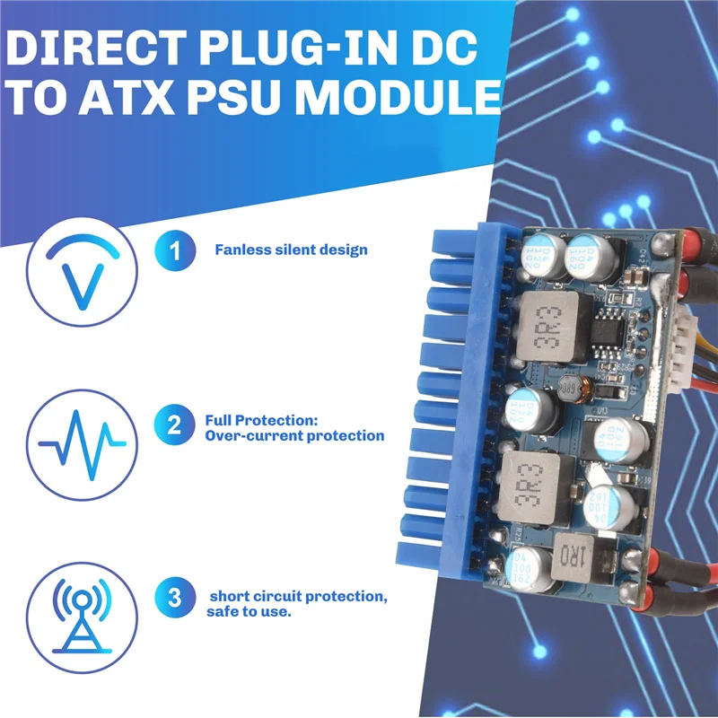

A50U DC 12 В 300 Вт 24-контактный разъем для материнской платы ATX Mini ITX Источник питания постоянного тока для ATX PICO PSU Модуль для ПК Компьютер Геймер