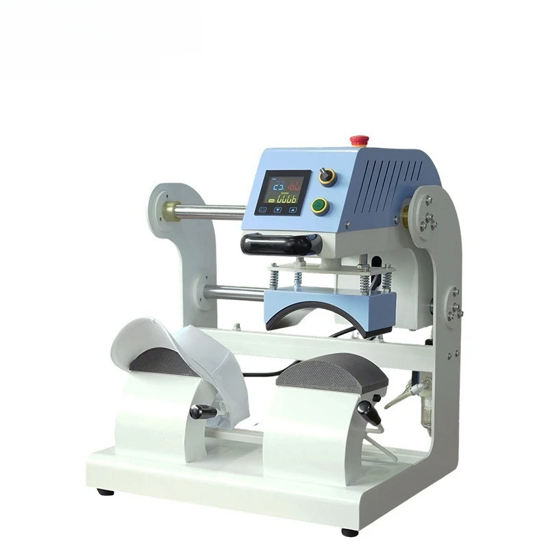 Pneumatic double station high pressure baking cap heat transfer machine ironing printing press press personalized hat