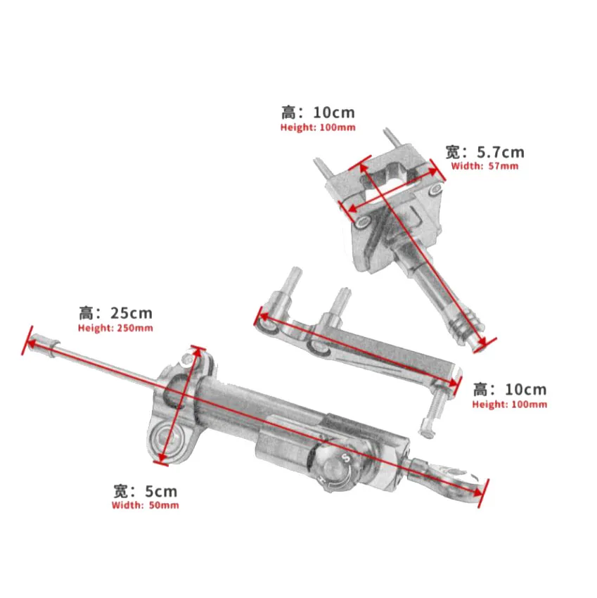 가와사키 닌자 300 닌자 250 2008-2017용 핫 모터사이클 조절식 알루미늄 스티어링 댐퍼 스태빌라이저