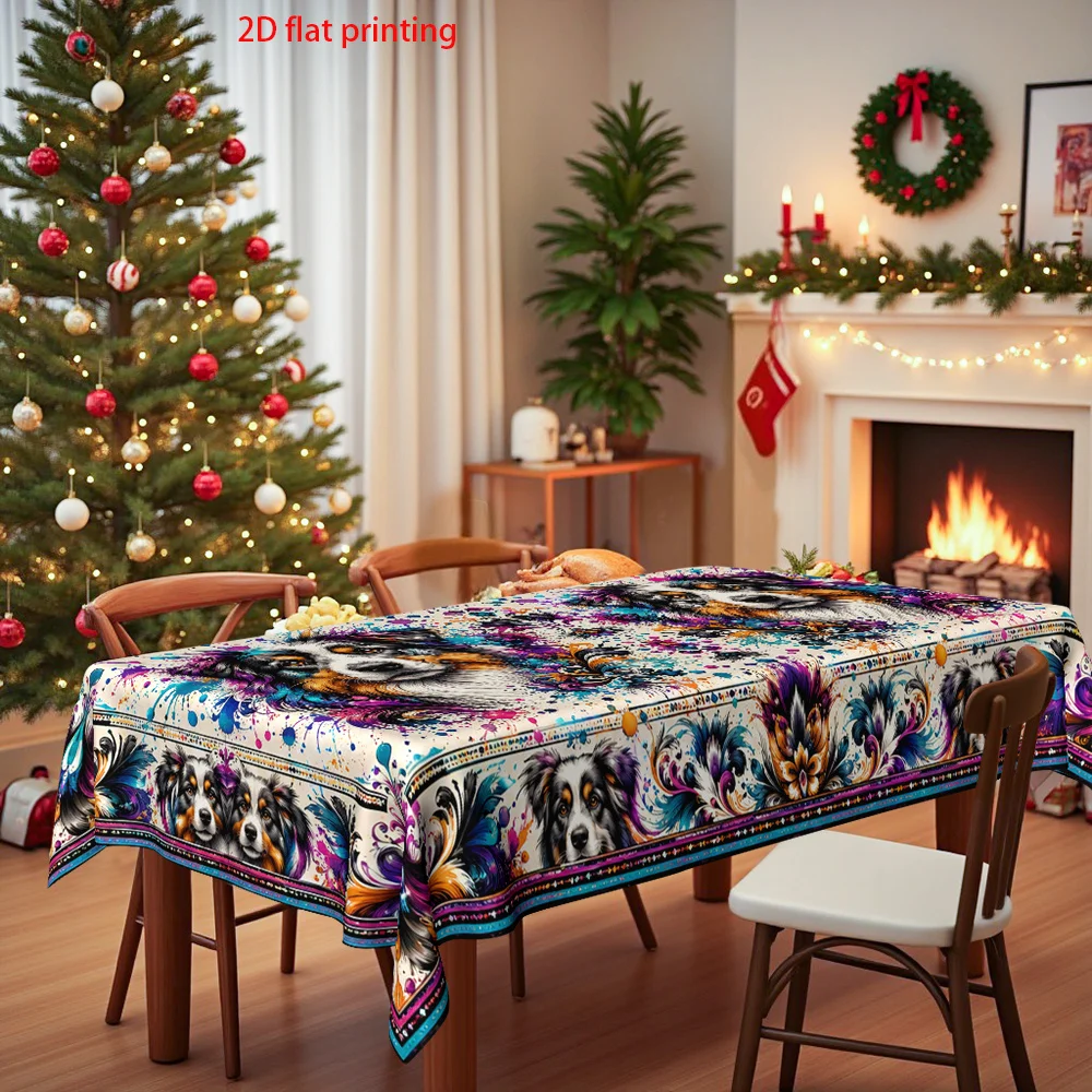One piece, 2D flat printing, household decorative printed tablecloth, tableware tablecloth for dining table.zyc