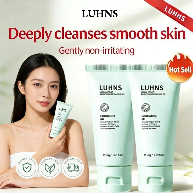 Herbal Face Exfoliating Gel Deep Cleansing Pores Remove Dead Skin Purify Gentle Exfoliate Oil Control Face Scrub Skin Care 50g