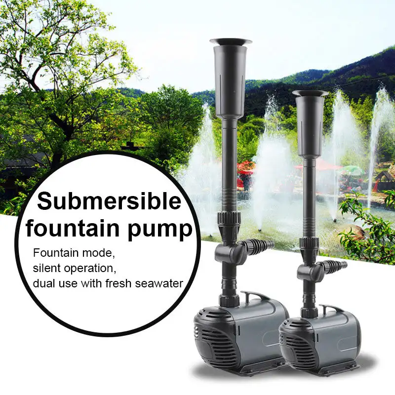 Garden Fish Pond Fountain Pump Submersible pump 8W EQB-600P mushroom shower fountain Outdoor waterfalls Adjustable Flow