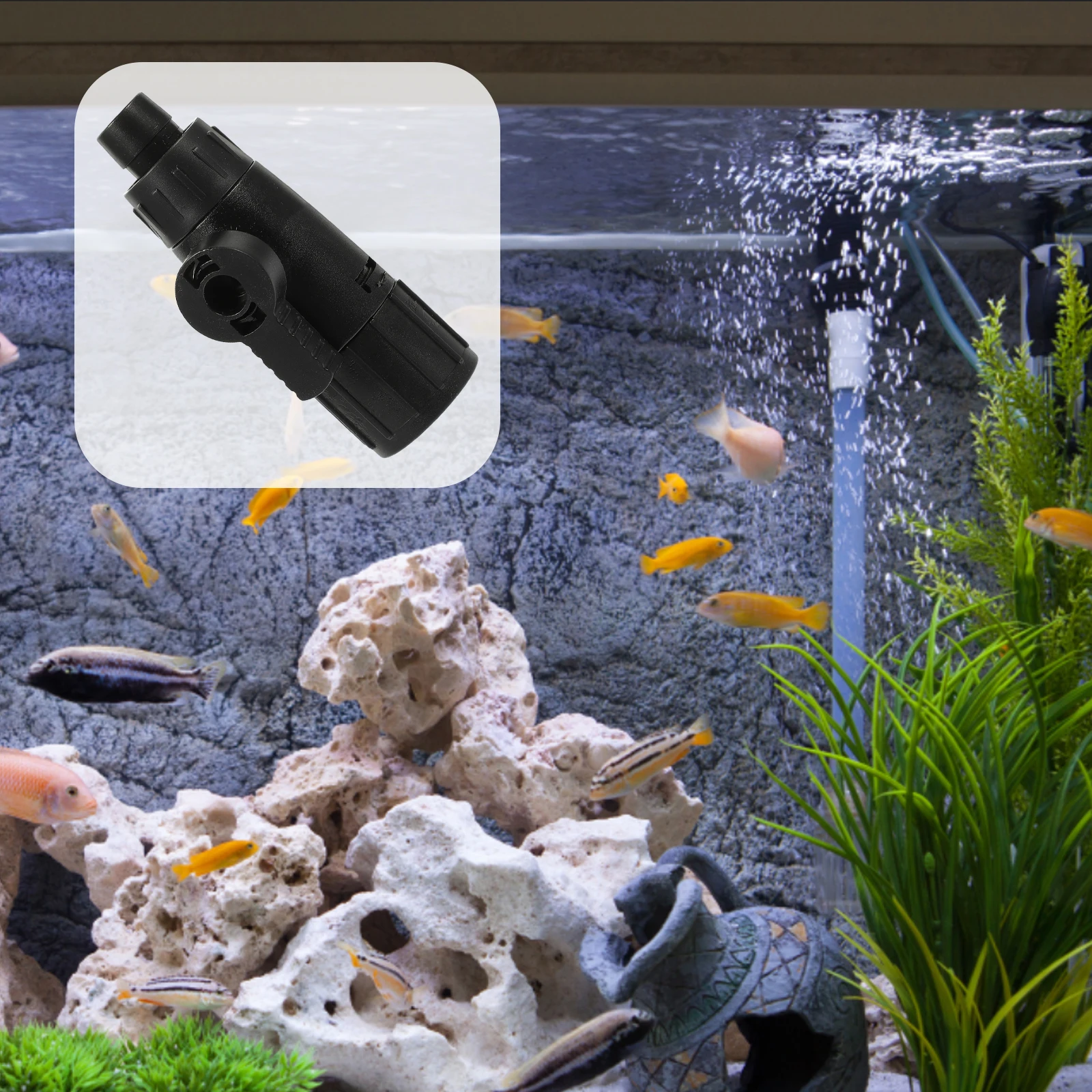 

Aquarium Filter Hose Fish Tank Pipe Valves Plastic Water Control Valves Adjustable Flow Splitters For Fish Tank Supplies Long