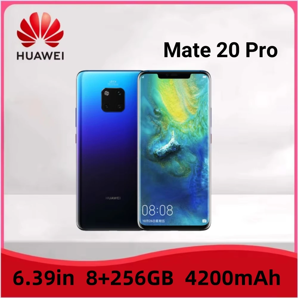 Global,Huawei-Mate 20 Pro,Smartphone 6.39 inch 8+256GB ROM 4G 40MP 4200mAh Mobile phones Android Google Play Store celulares