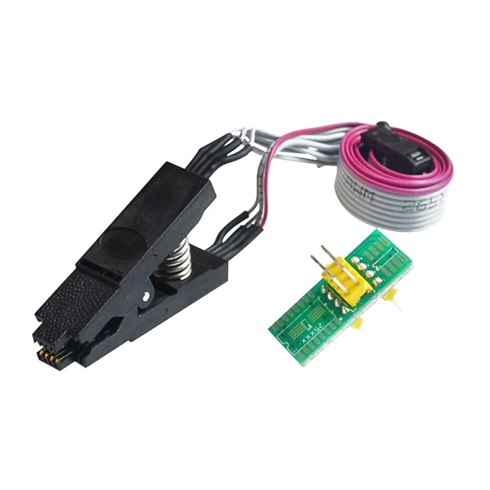 Clip de prueba Sop8 para quemar, soporte de paso de 27Mm, herramienta de Clip de quemado Dip-8 estrecho, abrazadera programadora de Chip, soldadura