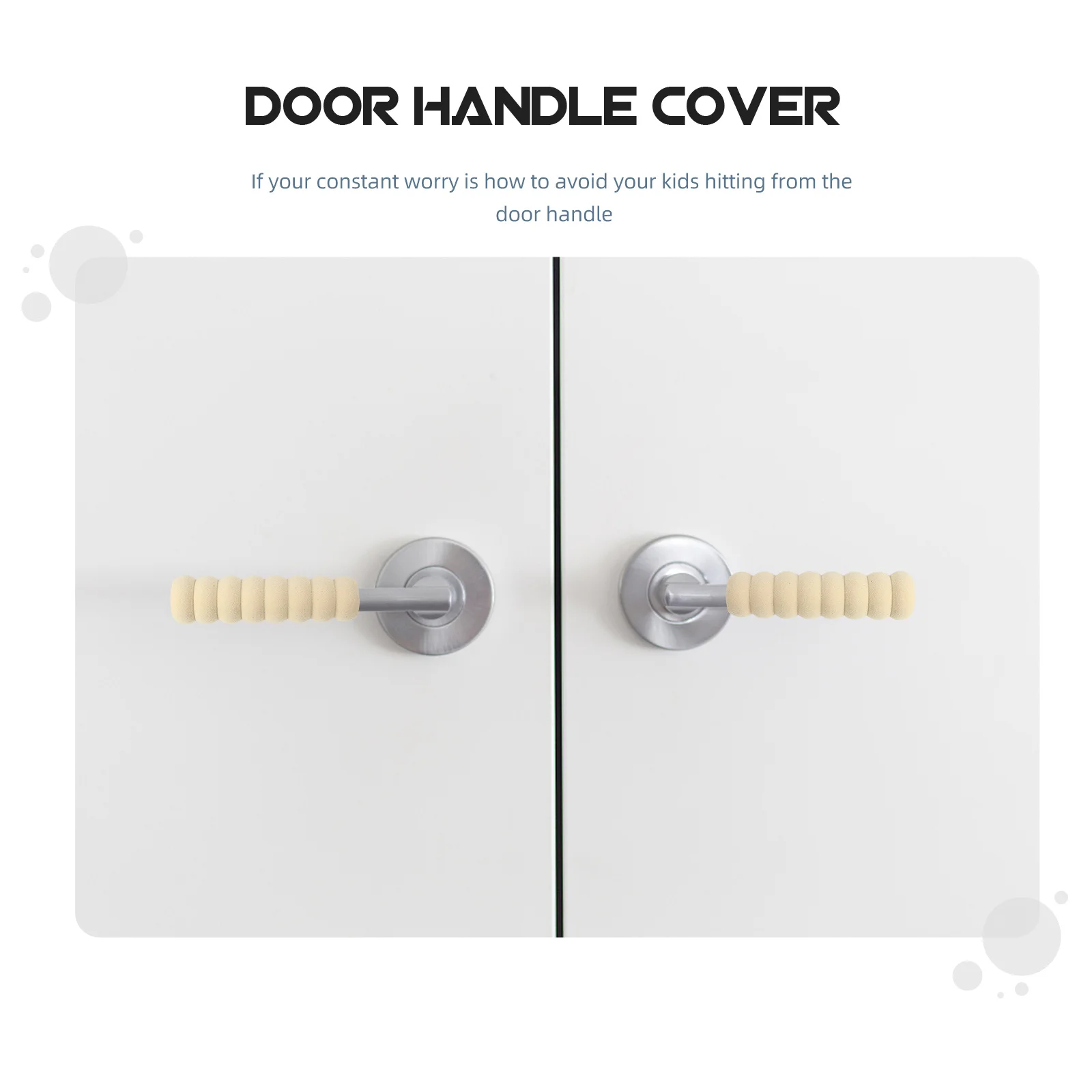 

8Pcs Spiral Door Handle Protector Eva Anti-Collision Soft Sleeve Skid-Proof Water Resistant Durable Door Knob Safety Cover