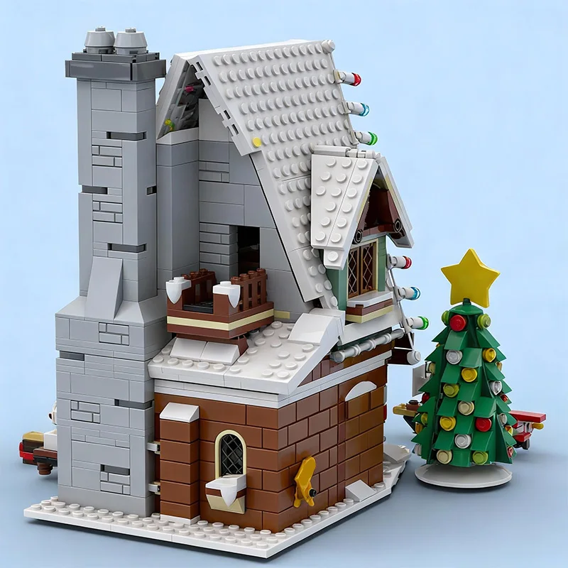 1256-teiliges Modulares Elfen-Clubhaus MOC Anpassbares Modulares Baustein-Set Beliebtes Kreatives DIY-Spielzeug für Jungen Weihnachtsgeschenk