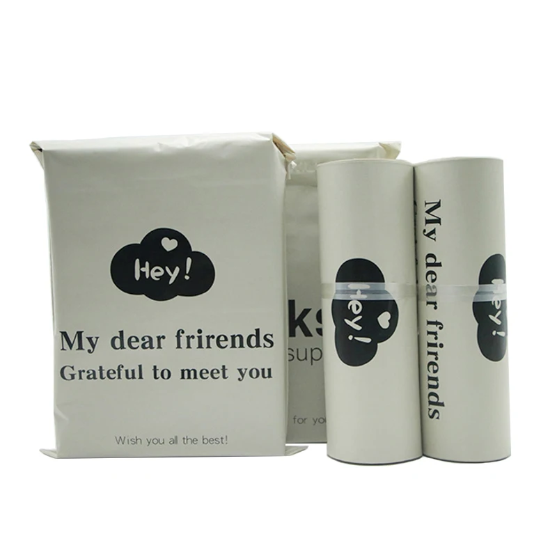50Pcs Waterproof Packaging Bags Gray White Plastic Shipping Bag Thanks for your support Print Mailing Envelopes Poly Mailers Bag
