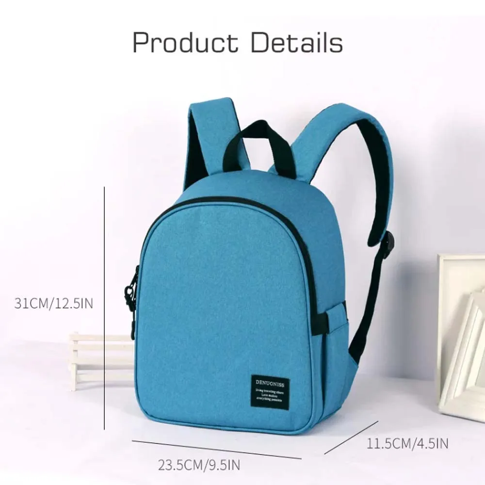 DENUONISS kadın küçük soğutucu sırt çantası kadın su geçirmez için cepler ile çocuk Mini yumuşak yürümeye başlayan sırt çantası soğutucu