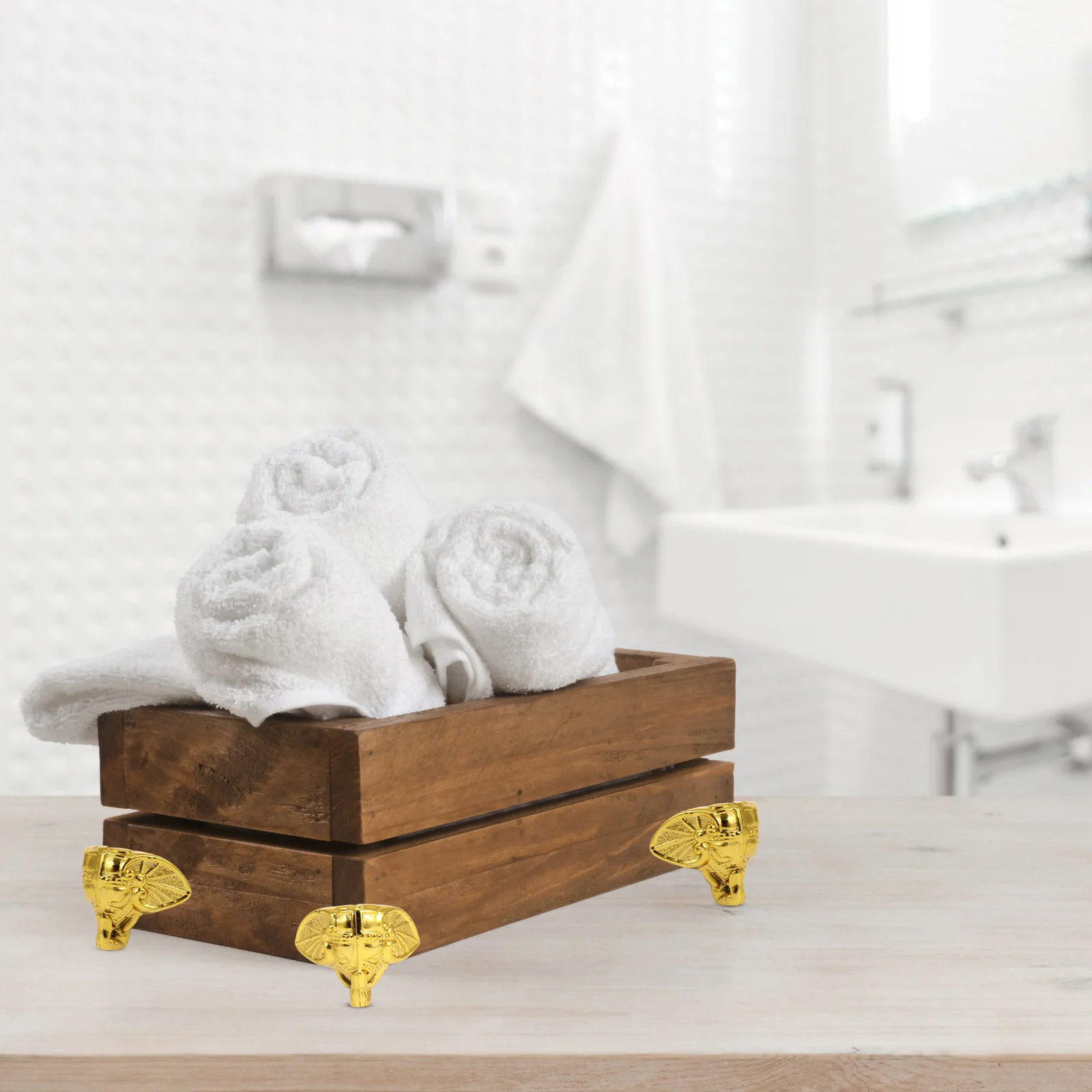 

20Pcs Decorative Retro Wooden Case Legs Jewelry Box Feet Furniture Corner Protectors Vintage Style Accessories