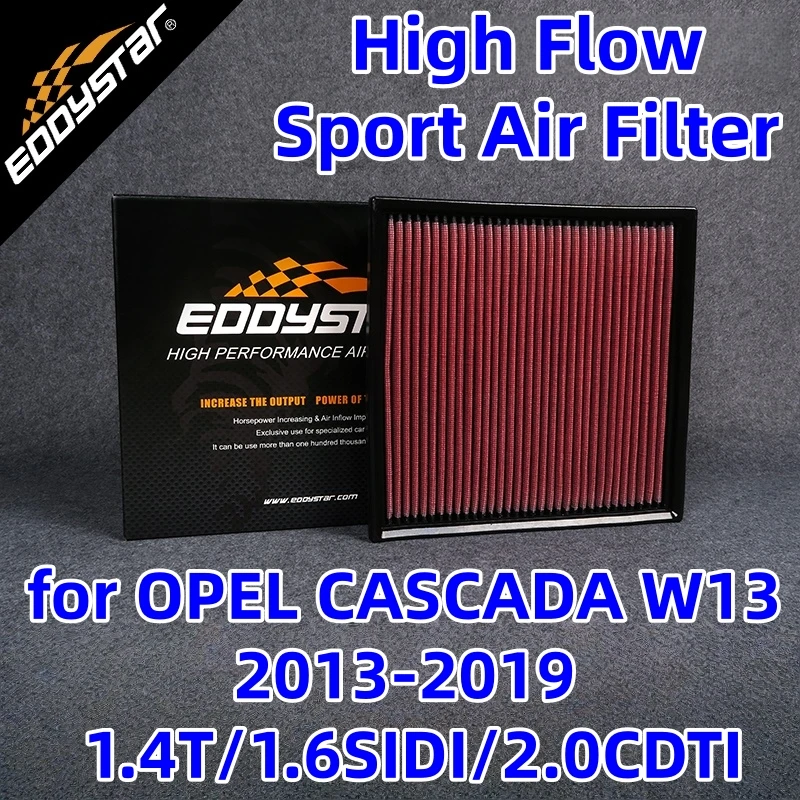 

Спортивный воздушный фильтр с высоким расходом для OPEL CASCADA W13 2013-2019 1.4T/1.6SIDI/2.0CDTI Моющиеся гоночные впускные фильтры