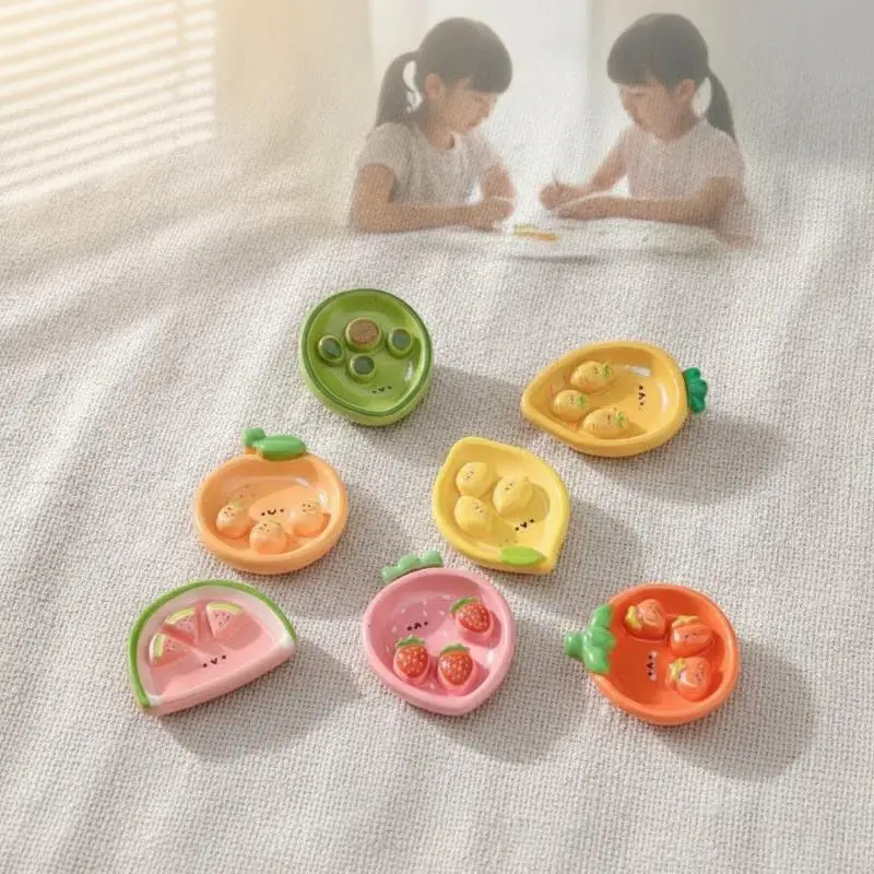Cartoon Fruit Shaped Resin Charms Eco-Friendly BPA Free for DIY Jewelry Keychain Scrapbooking Kids Craft Activities