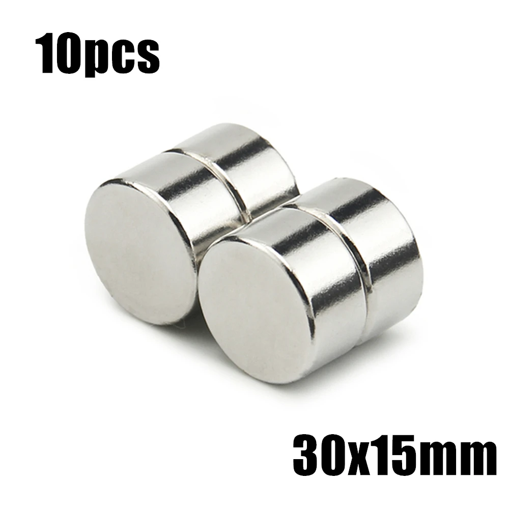 10pcs 30x15mm Super Powerful Strong Bulk Small Round NdFeB Neodymium Disc Magnets Dia 30*15mm N35  Rare Earth NdFeB Magnet