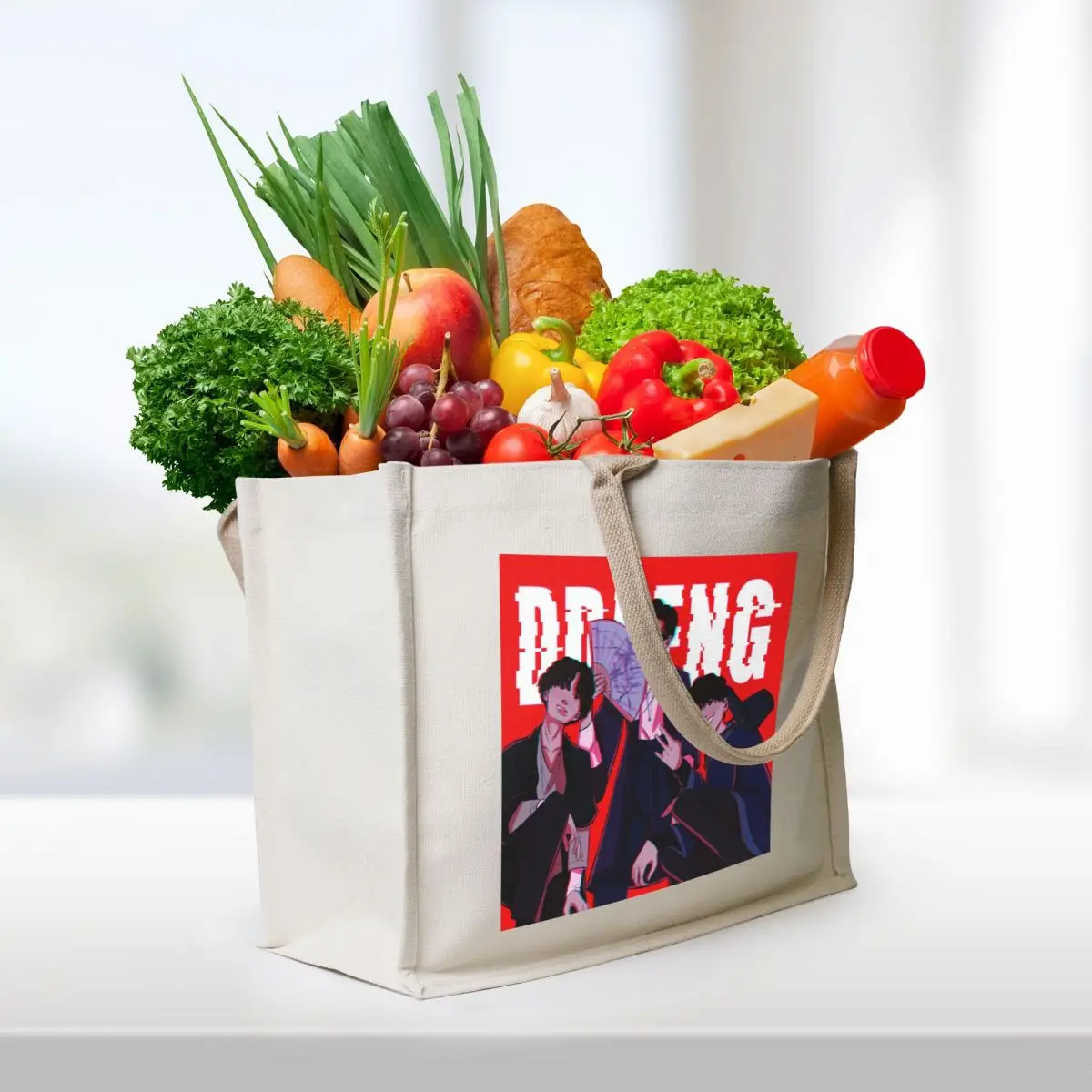 Ddaeng Tote Bag supermarket folding bag Women's tote bag Handbags women